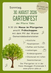 Gartenfest der Pfarre Ybbs 30.08.2026