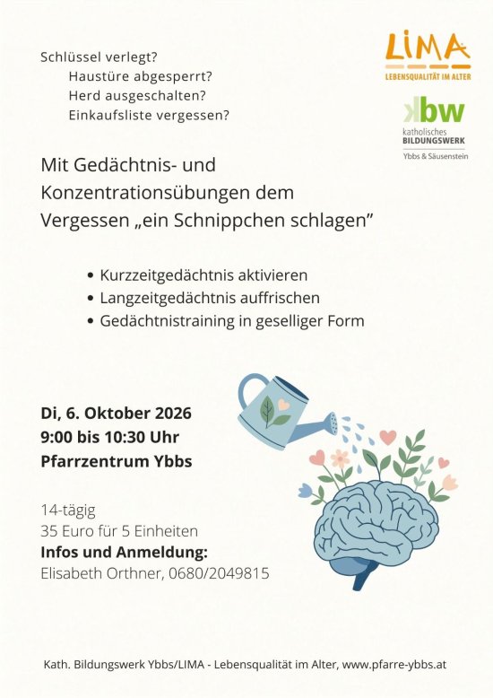LIMA Kurs - dem Gedächtnis ein Schnippchen schlagen...