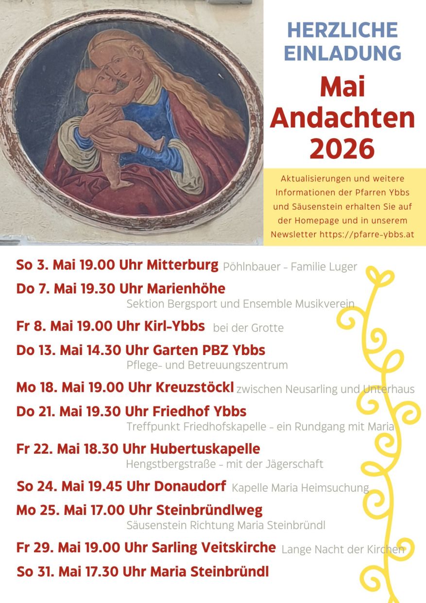 Maiandachten 2026